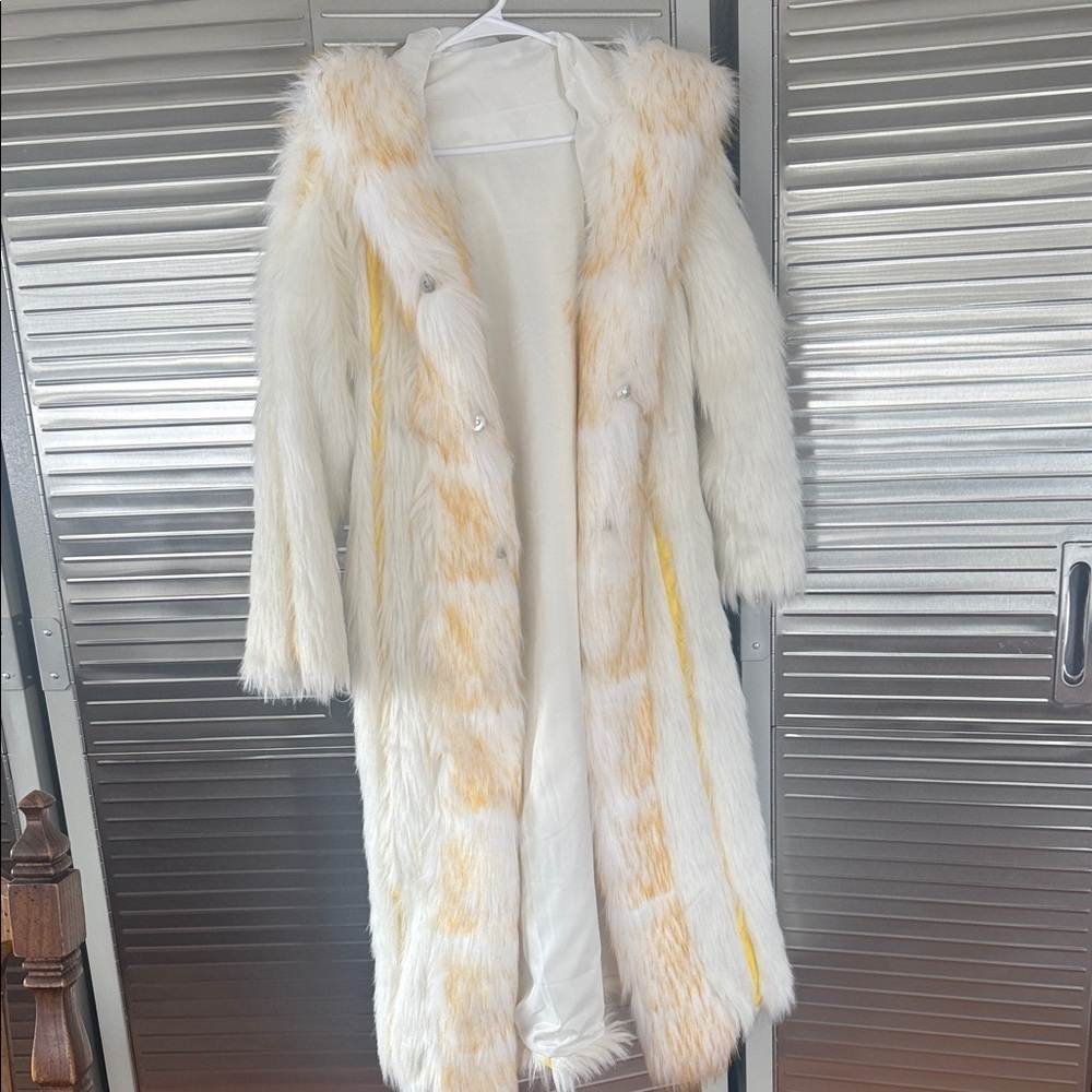 Chic Cream Long Teddy Coat